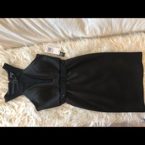 Sexy black mesh detail dress